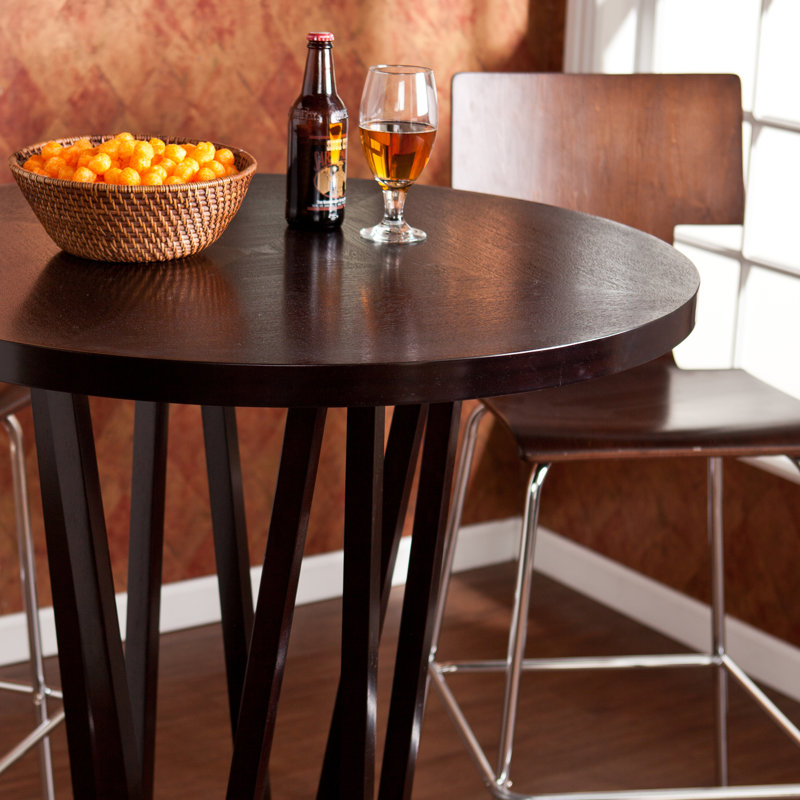 World Menagerie Frahm Round Bar Height Pedestal Dining Table & Reviews ...